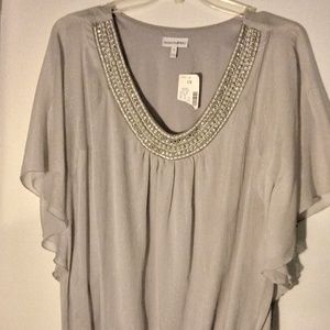 1X Silver Blouse